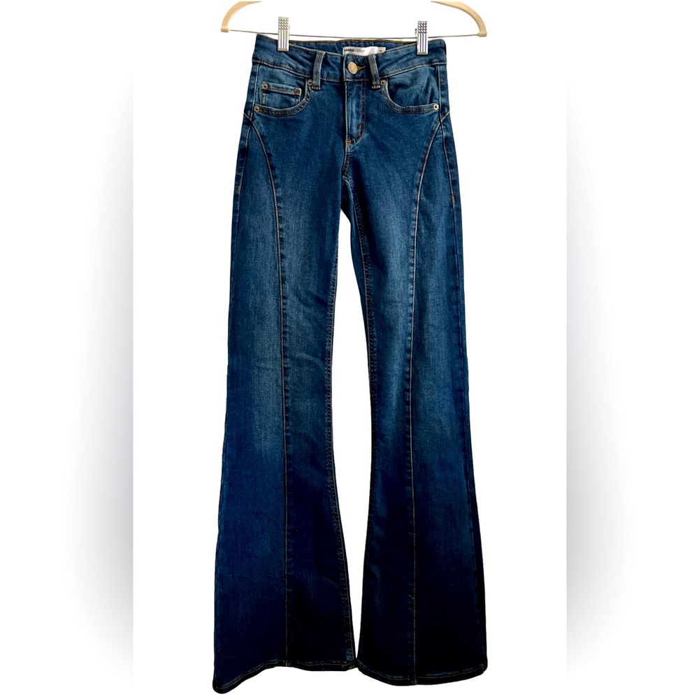 Garage denim 00 23 jeans low rise Flare bootcut XXS dark blue wash